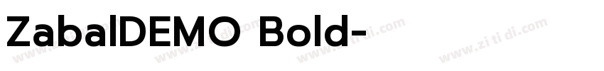 ZabalDEMO Bold字体转换